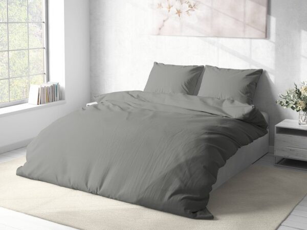 Bavlněné povlečení šedé jednobarevné značky Škodák.