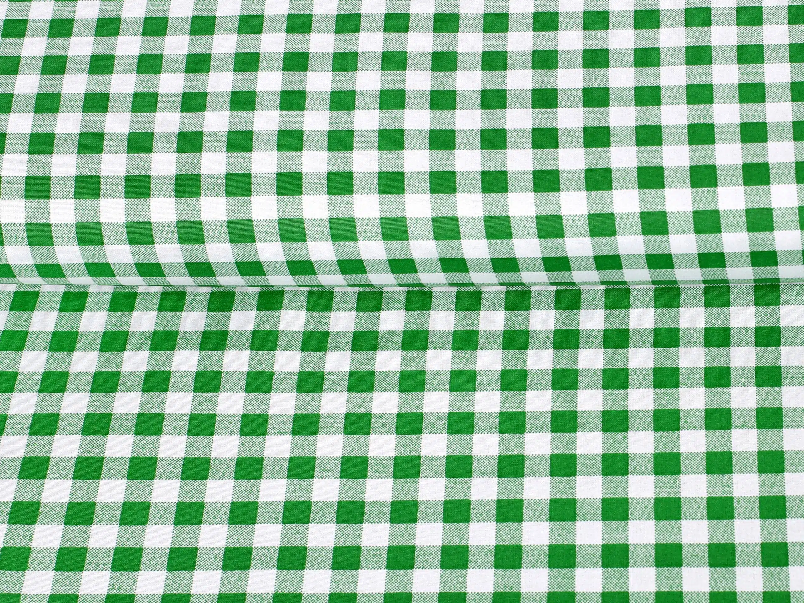 Bavlněná látka zelené káro metráž značky Škodák.