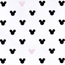 Bavlněná látka mickey mouse na světle růžové metráž značky Škodák.