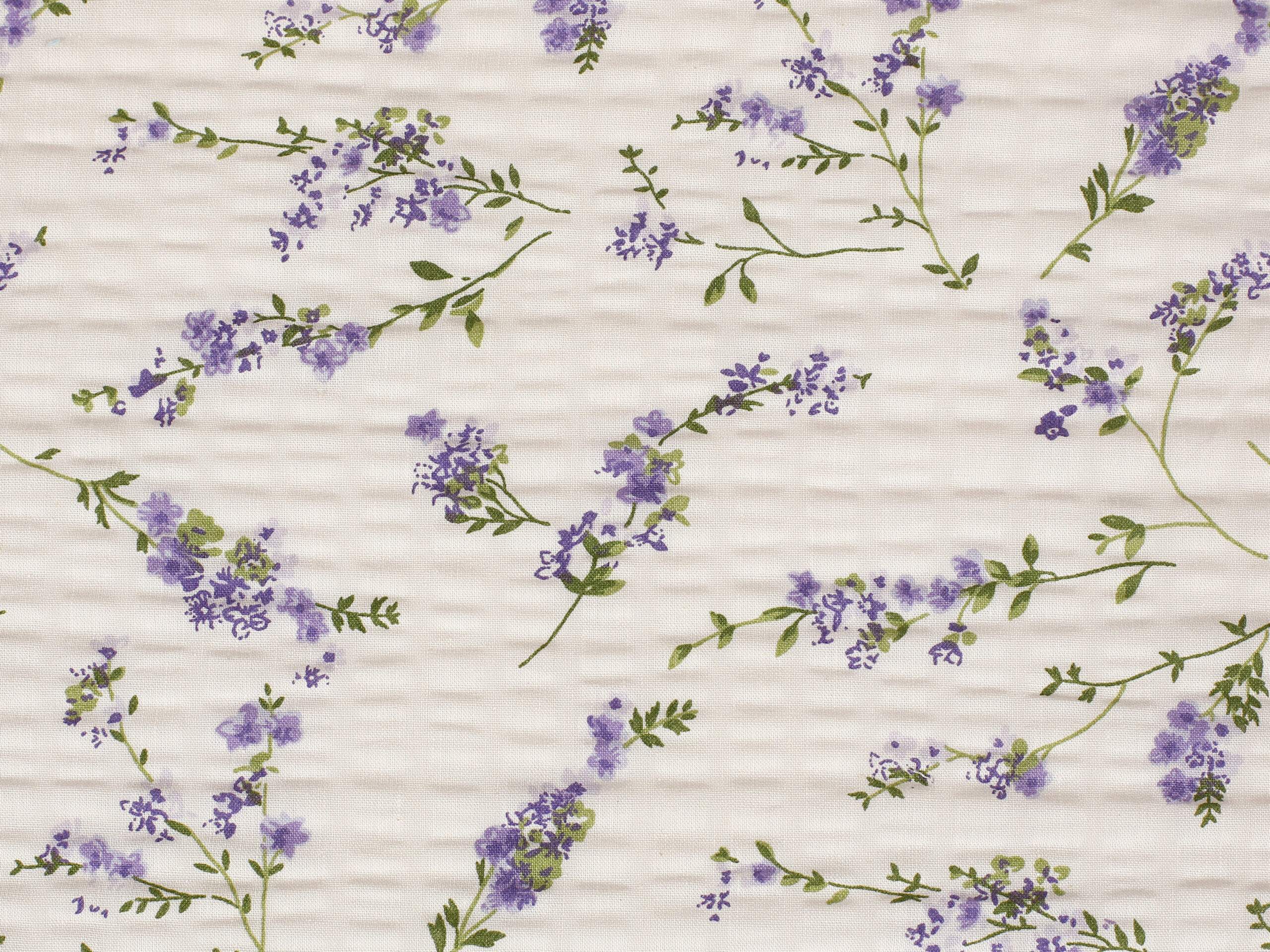 Krepové povlečení levandule na smetanové značky Škodák.