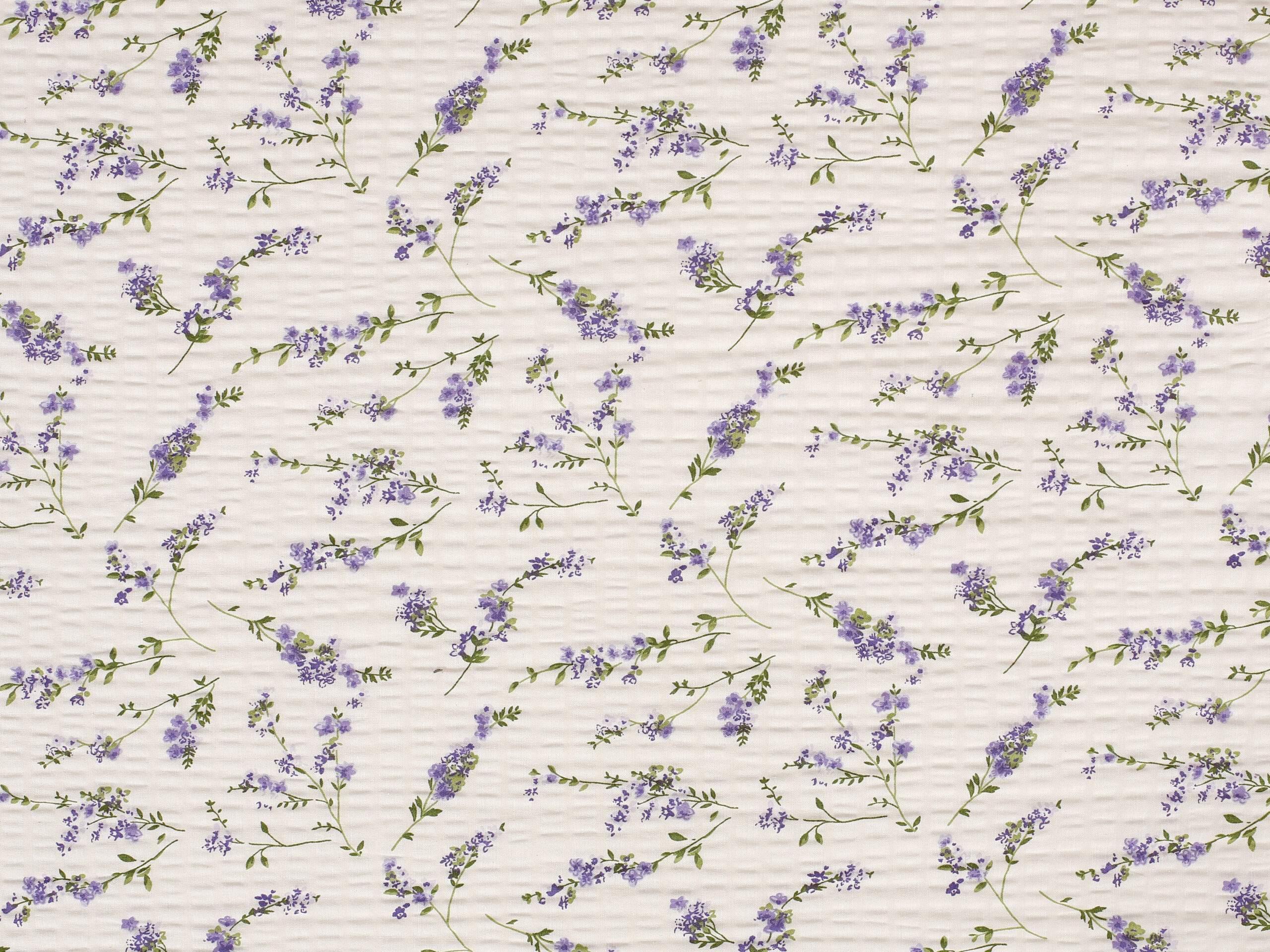 Krepová látka - levandule - metráž šířka 145 cm - Obrázek 8