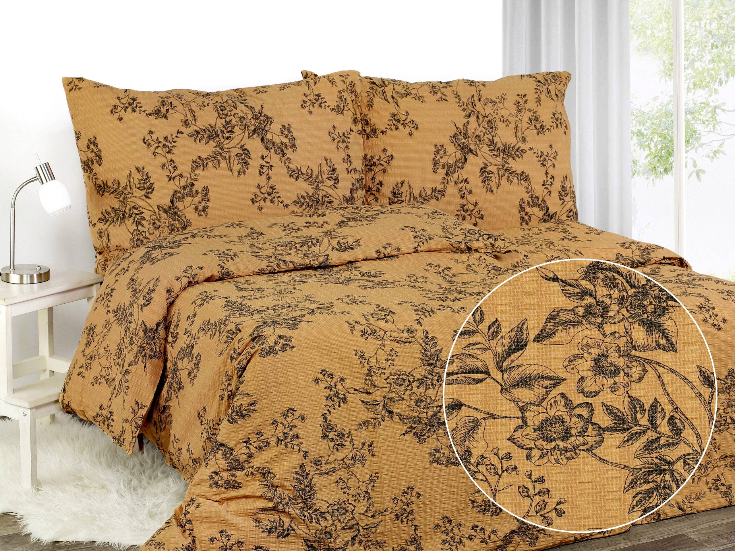 Krepové povlečení popínavé květiny značky Škodák