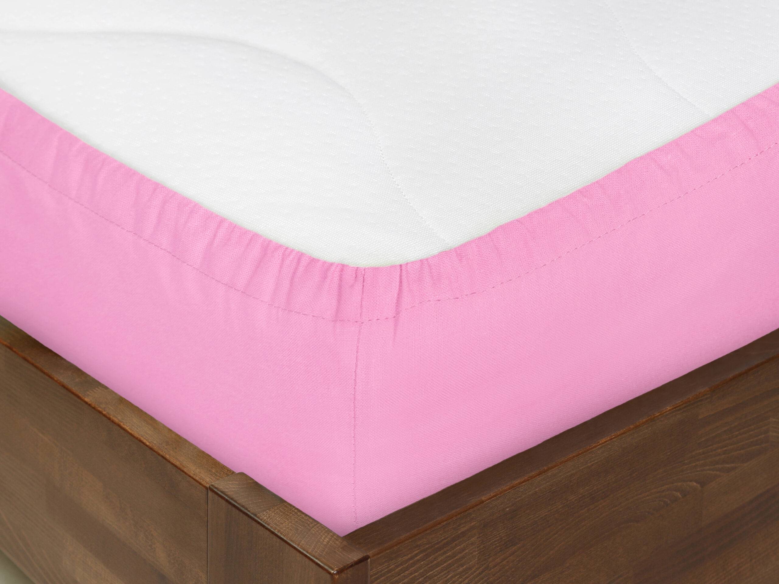 Bavlněné napínací prostěradlo růžové značky Škodák