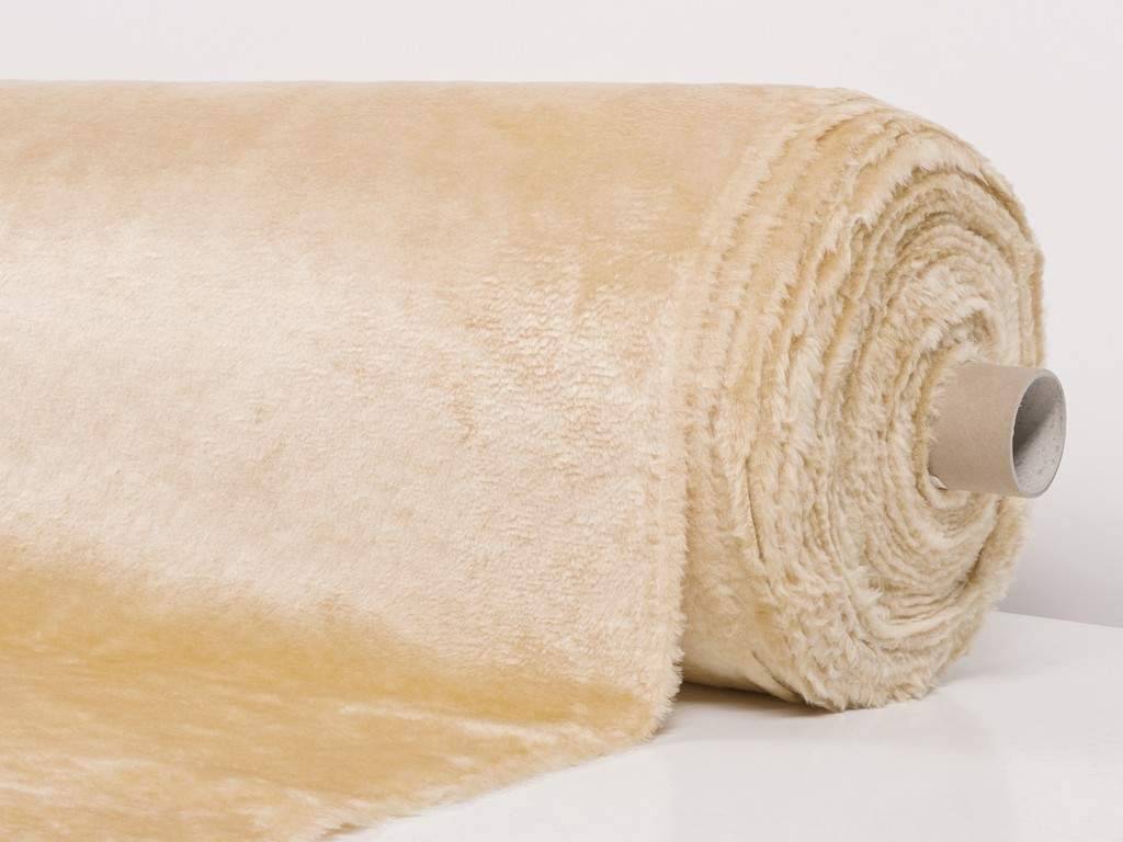 Plyš metráž Ilja světle béžová značky Škodák