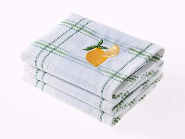 Vaflová utěrka citron bílé 45x70cm značky Škodák.