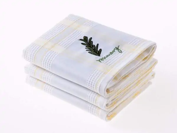 Vaflová utěrka oregano na žluté 45x70cm značky Škodák.