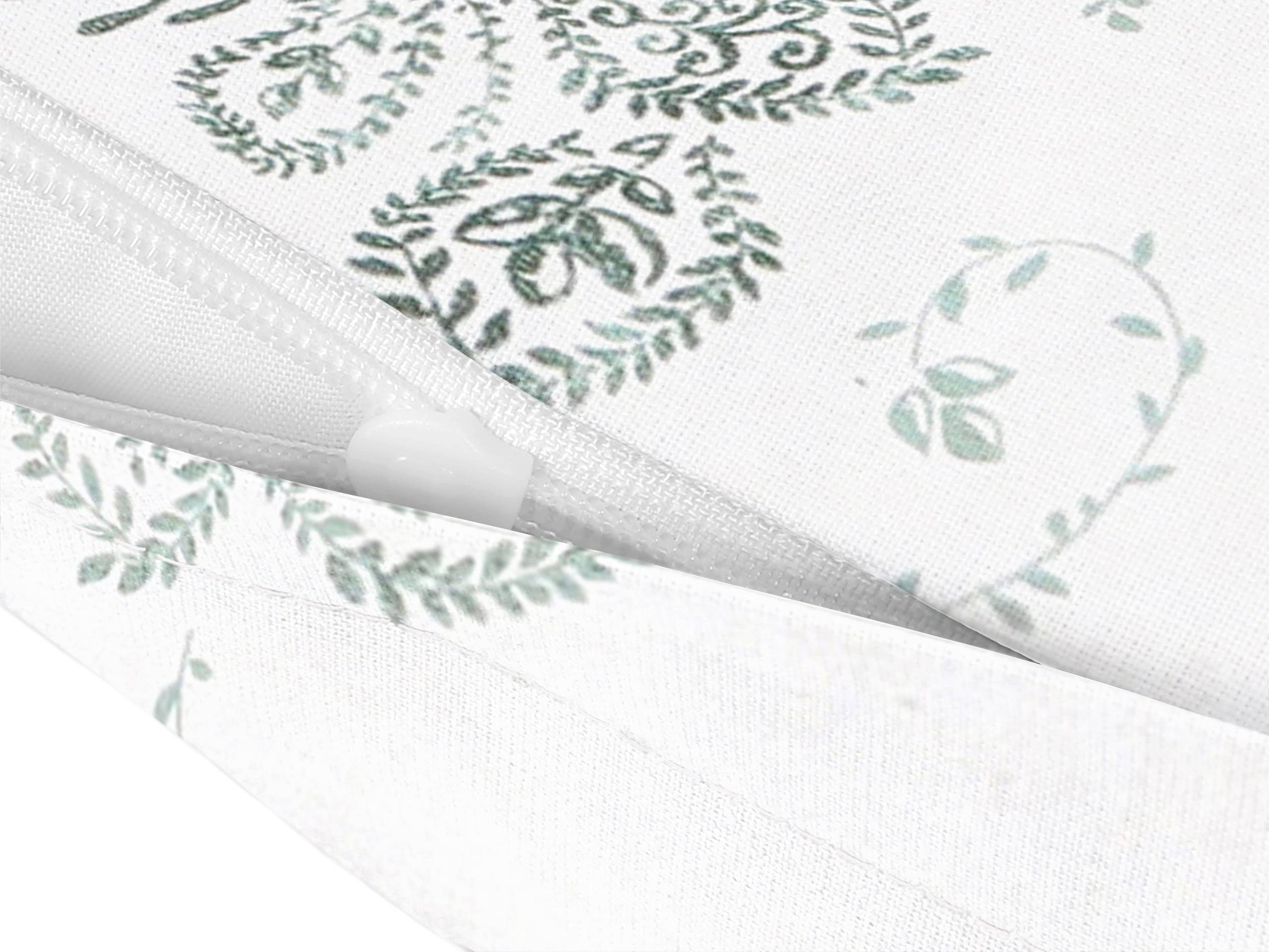 Bavlněný povlak na polštář zelené ornamenty značky Škodák.