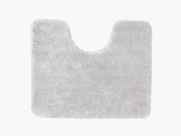 Dlouhochlupá koupelnová předložka / kobereček s výkrojem 50x60cm světle šedá značky Škodák