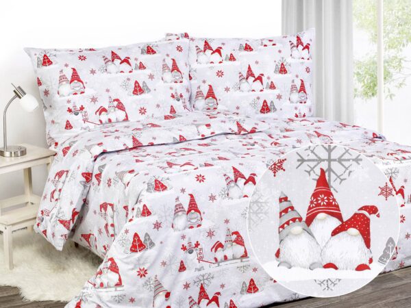 Bavlněné povlečení vánoční skřítci značky Škodák