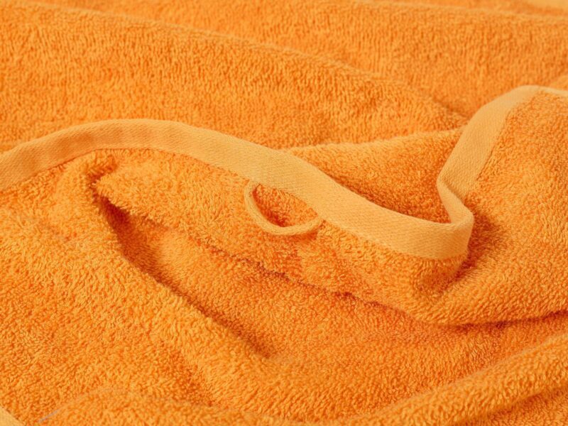 Froté ručník / osuška hnědo-oranžová - s dvojitým pruhem značky Škodák.