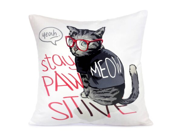 Návlek dekorativní potisk kočka s červenými brýlemi značky Škodák