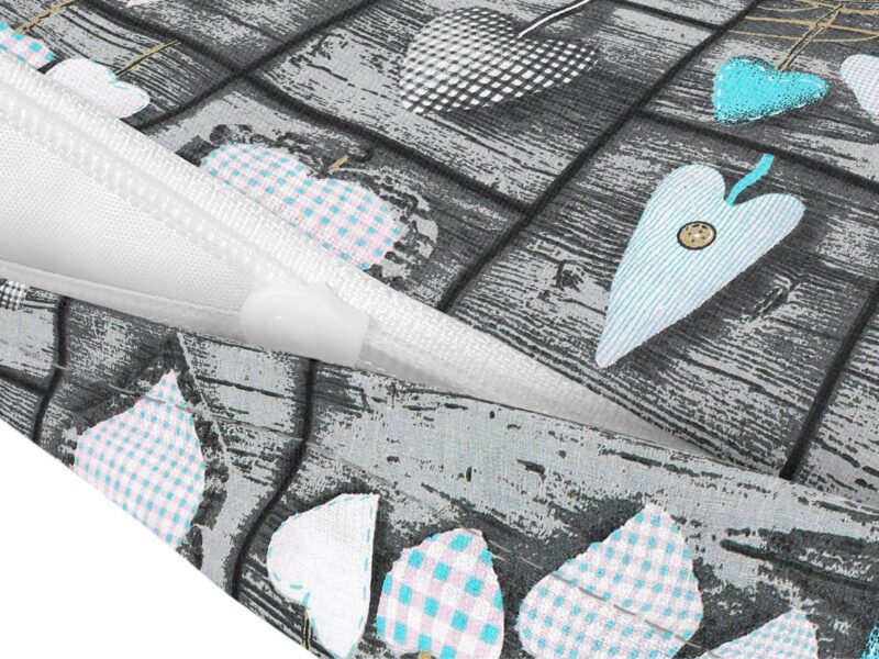 Návlek bavlněný patchwork tyrkysové srdce značky Škodák