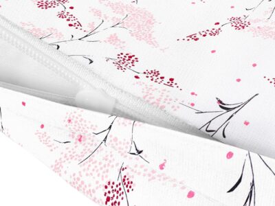 Návlek bavlněný květ sakury na bílé značky Škodák