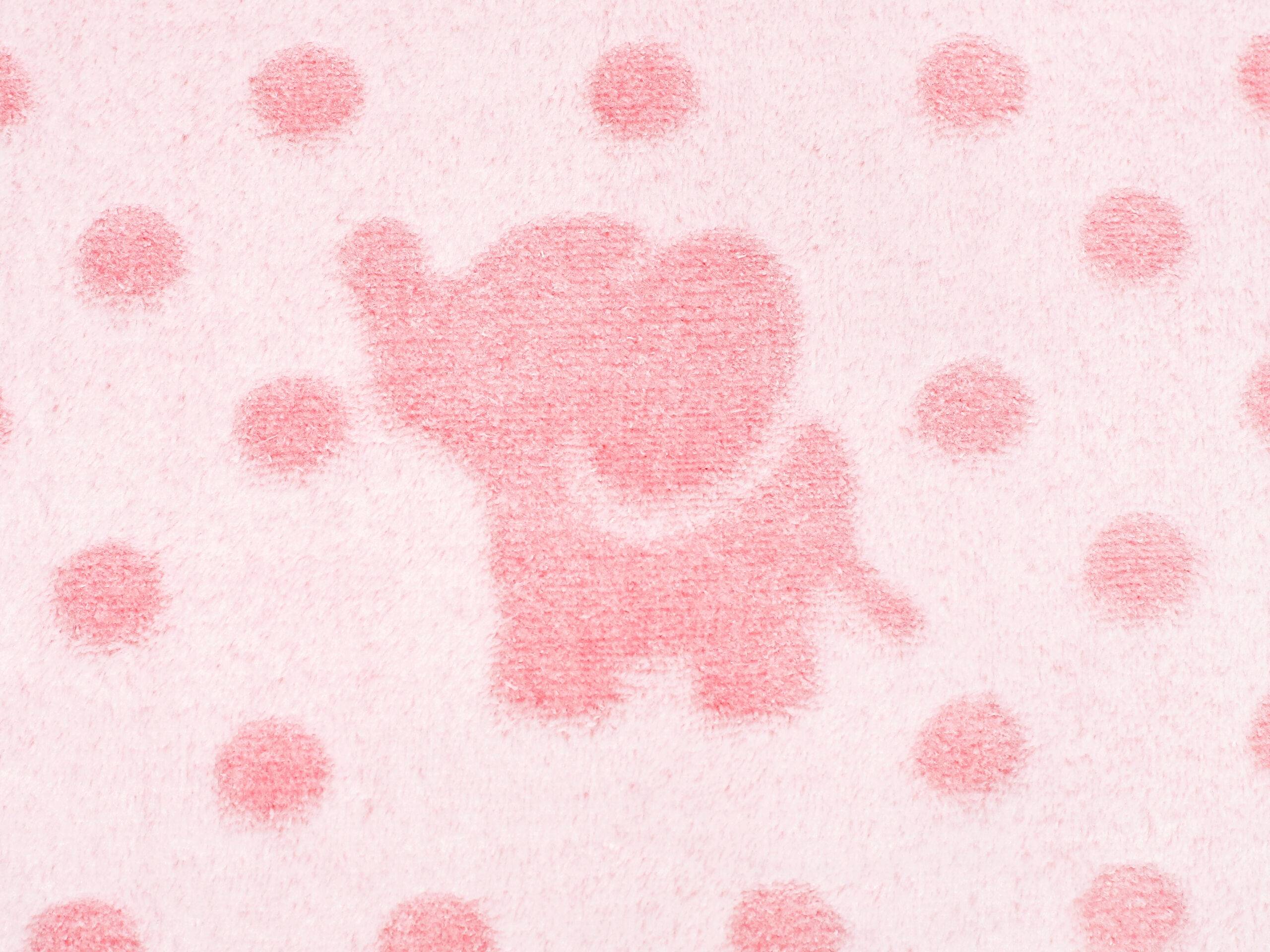 Dětská deka Mikroplyš růžoví sloníci s puntíky značky Škodák.