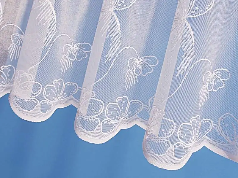 Žakárová záclona kvítí vzor 17501 značky Škodák.