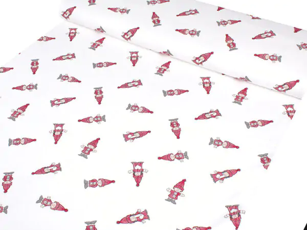 Bavlněná látka panáčci a panenky metráž značky Škodák