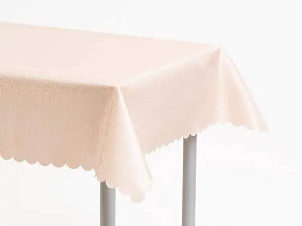 Teflonový ubrus jednobarevný vzor Nopky světle lososový značky Škodák