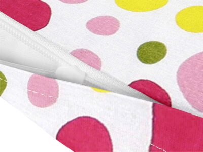 Bavlněný povlak na polštář barevné růžové puntíky značky Škodák.