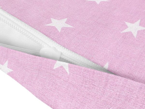 Bavlněný povlak na polštář bílé hvězdy na růžové značky Škodák
