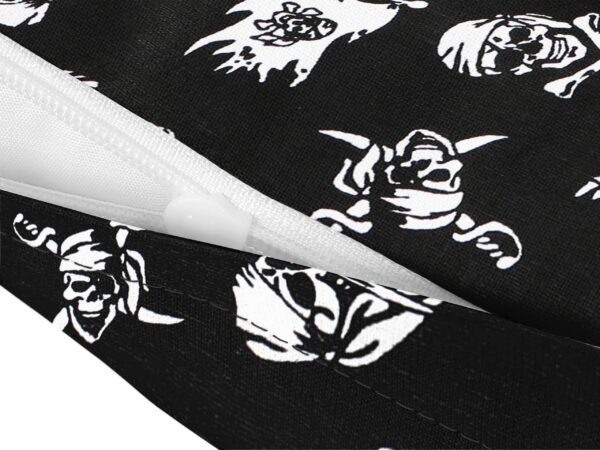 Dětský bavlněný povlak na polštář bílé lebky na černé značky Škodák