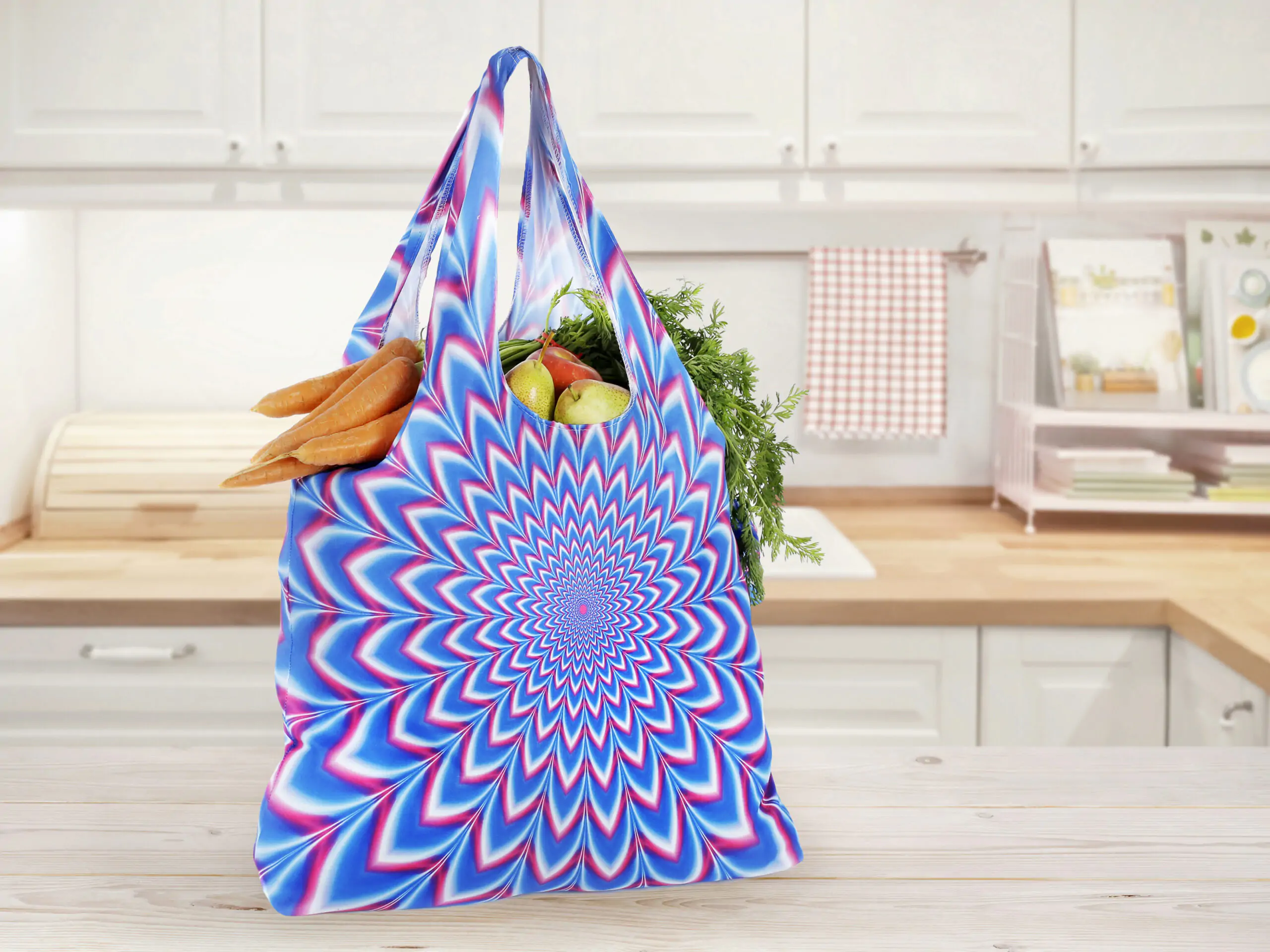 Nákupní taška psychedelic modrá značky Škodák