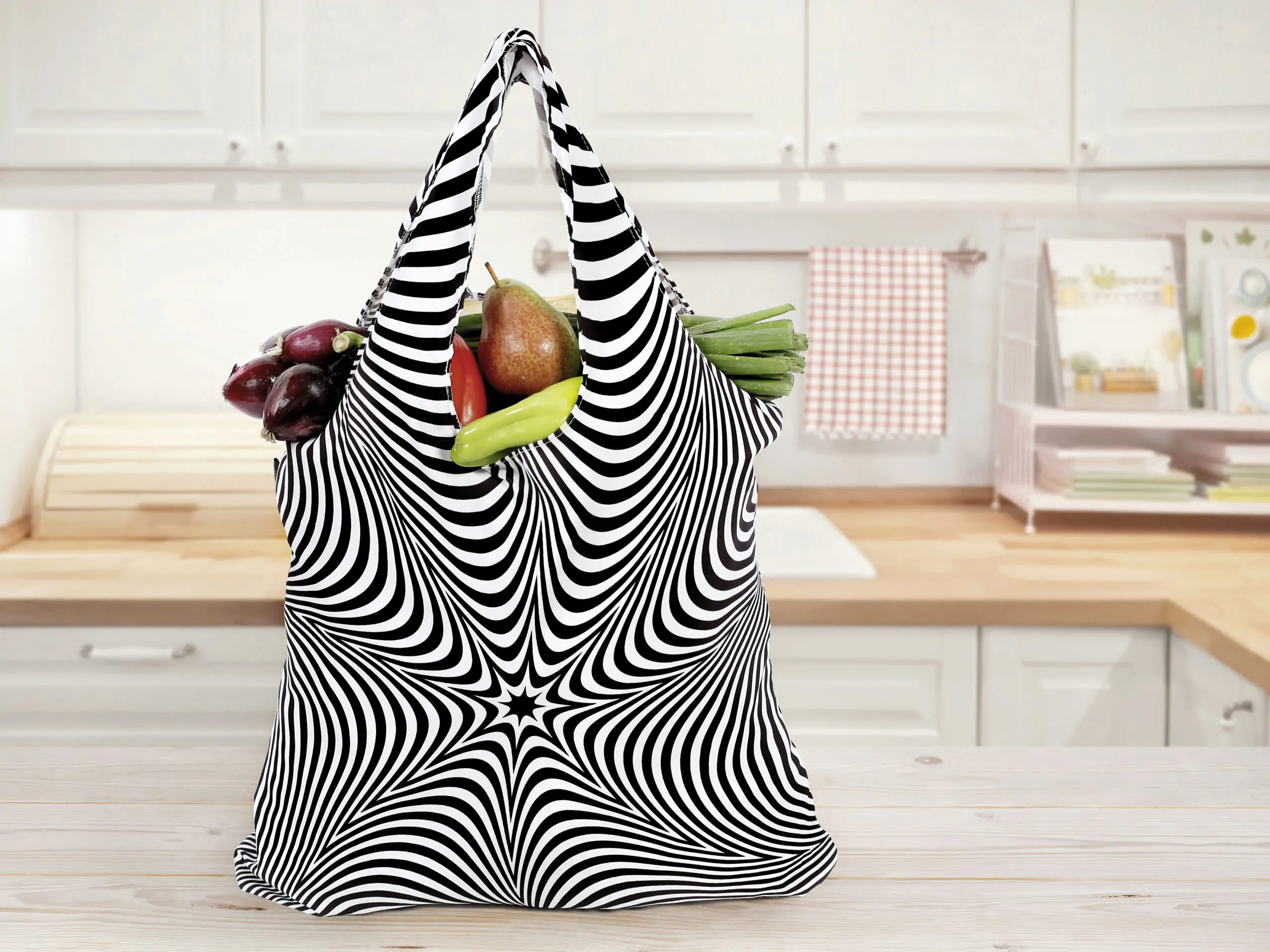 Nákupní taška psychedelic zebra značky Škodák