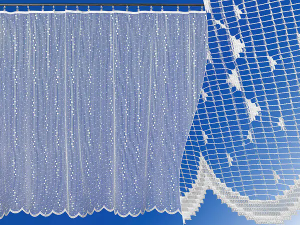 Žakárová záclona trojúhelníčky vzor 3761 značky Škodák.