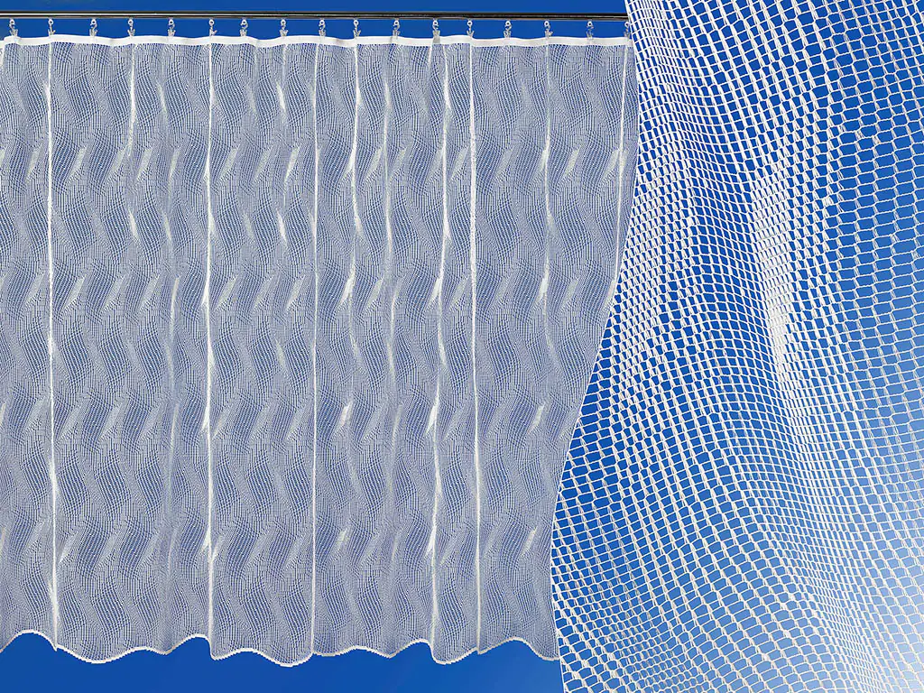 Žakárová záclona vlnky vzor 3842 značky Škodák.