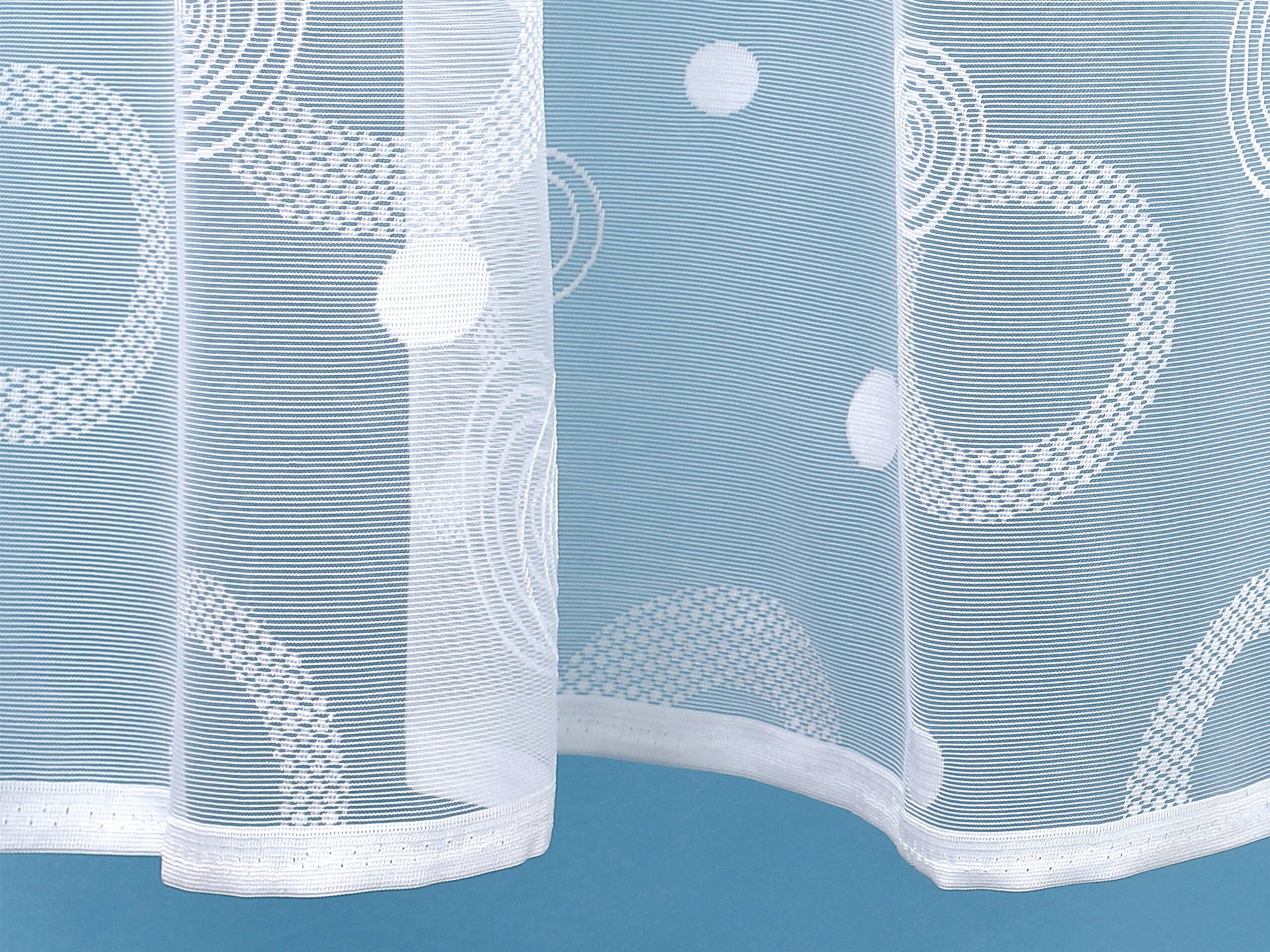 Žakárová záclona kruhy vzor 17316 značky Škodák.