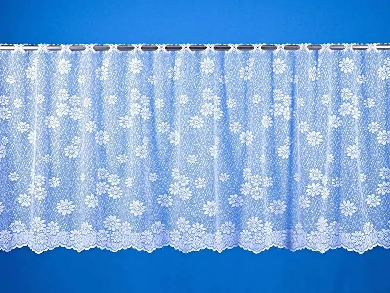 Vitrážková záclona květy vzor 17499 značky Škodák.