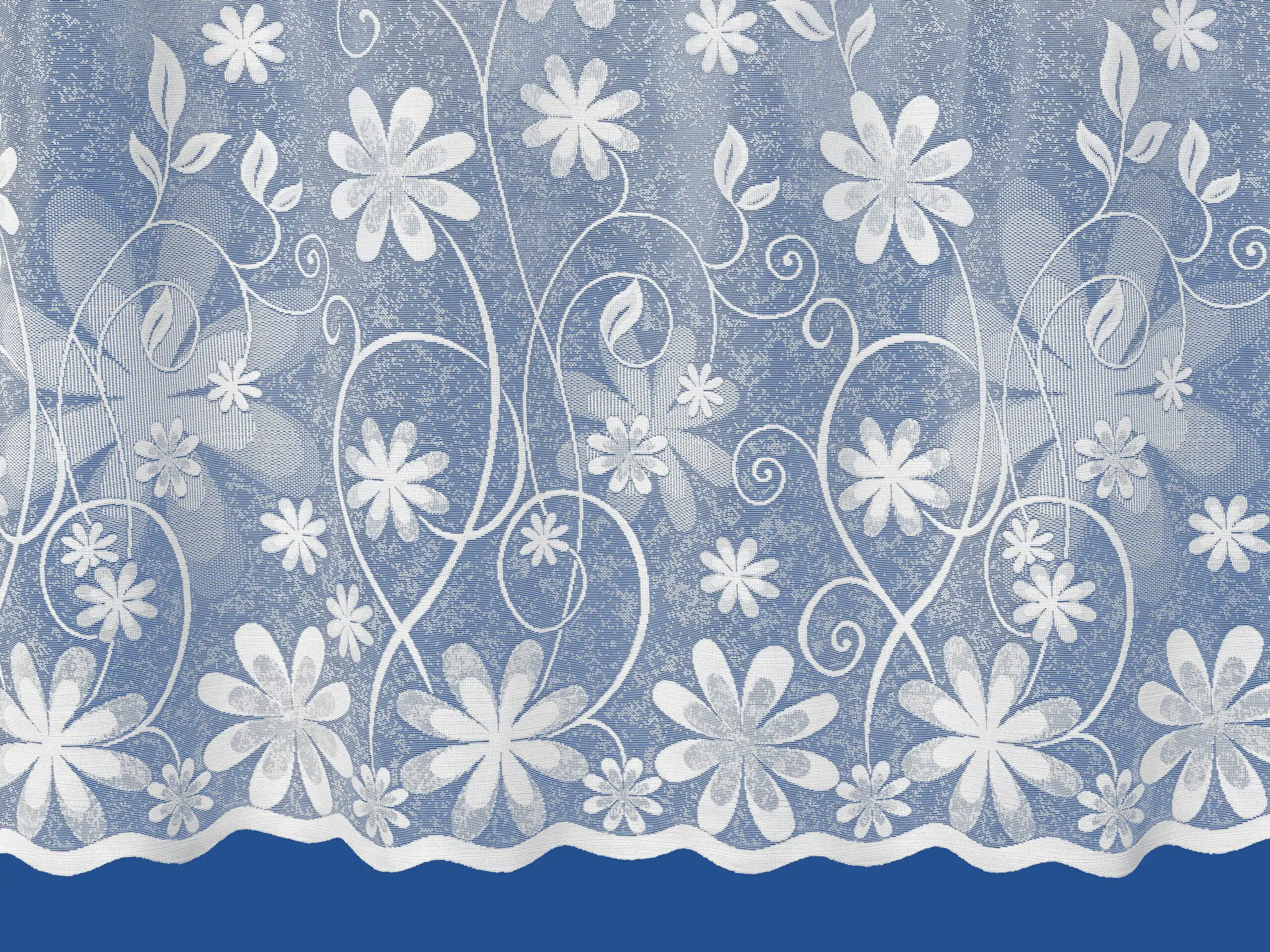 Žakárová záclona květy vzor 17502 značky Škodák.