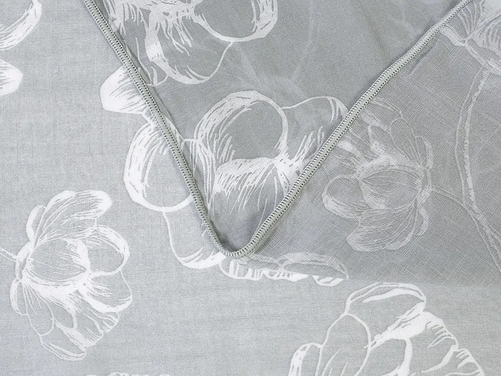 Žakárová záclona s olůvkem šedý květ vzor 26312 značky Škodák.