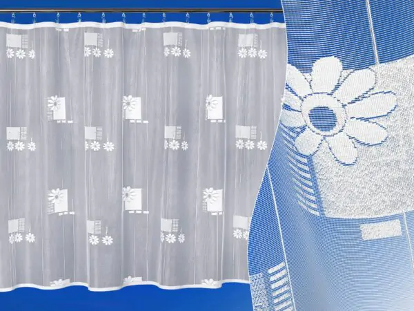 Žakárová záclona čtverce vzor 36655 značky Škodák.