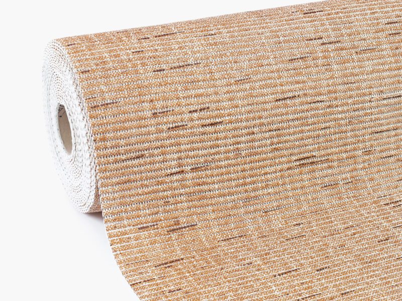 Pěnová rohož do koupelny hnědo-rezavé žíhání šířka 65 cm značky Škodák