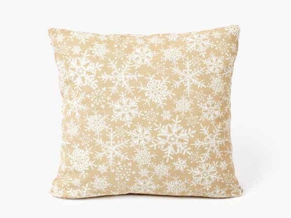 Bavlněný povlak na polštářek Terra vločky na béžové značky Škodák