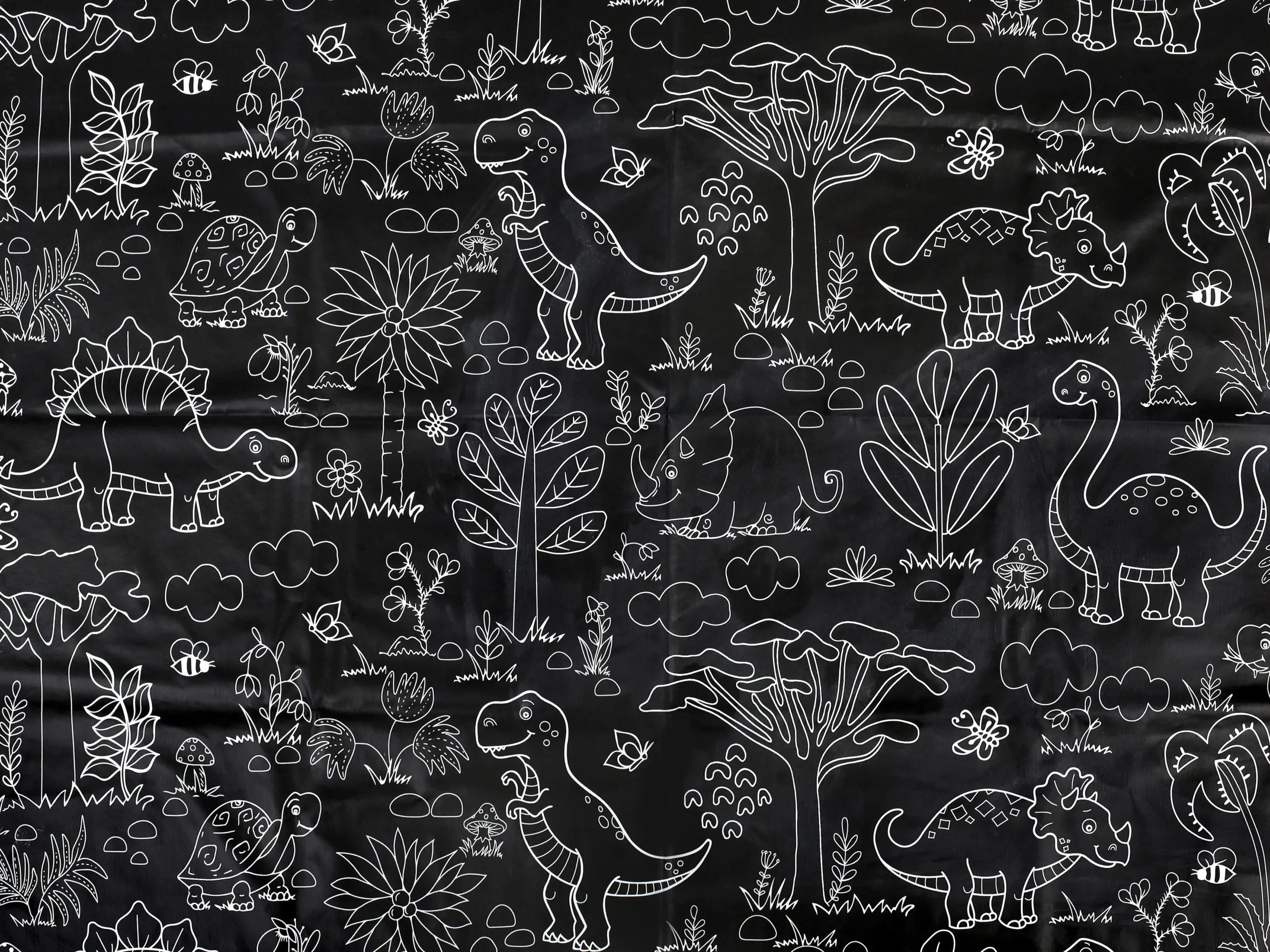 PVC ubrusovina tabulová černá DINO značky Škodák.