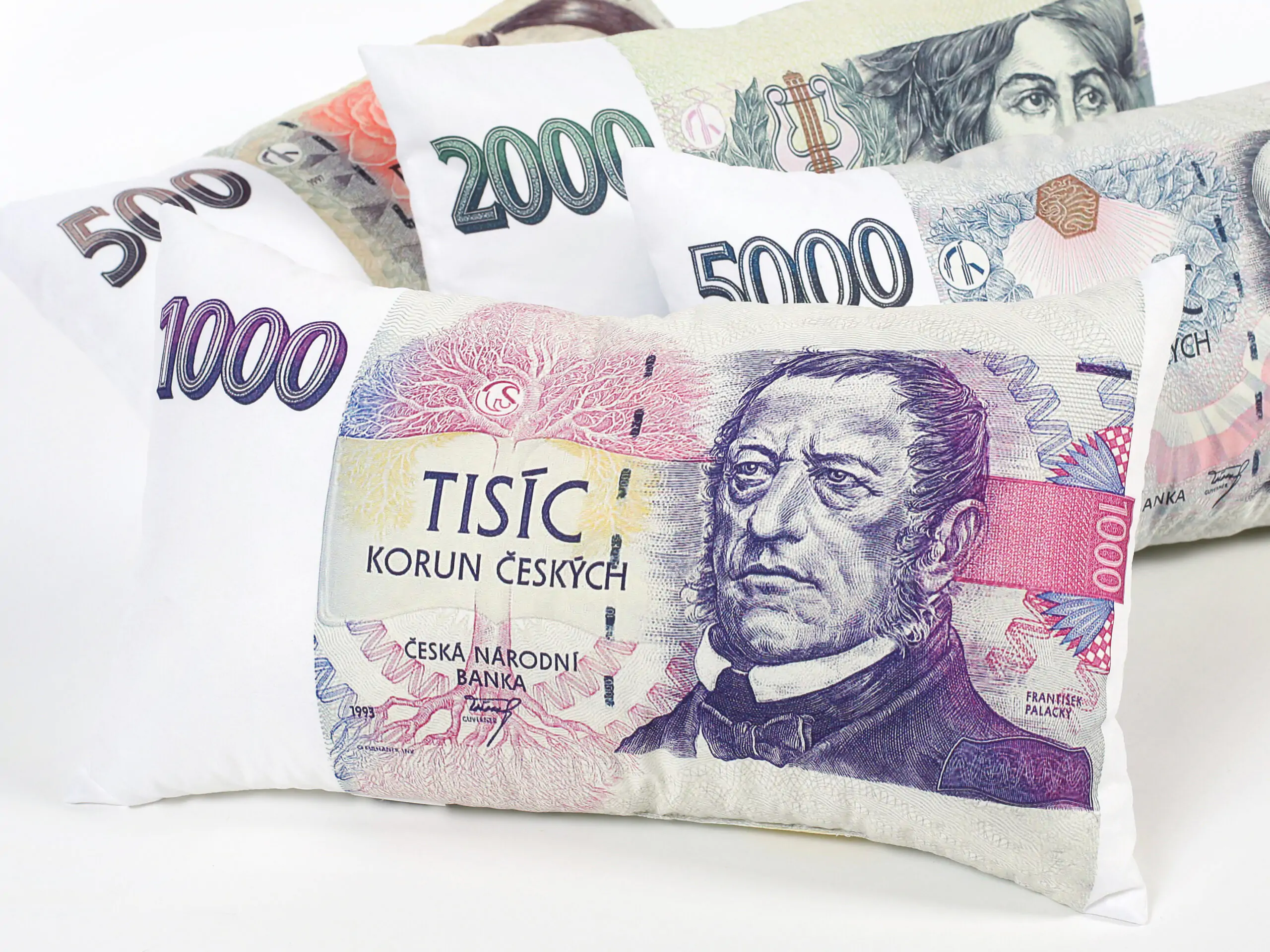 Polštář 3D bankovka 1000 Kč značky Škodák