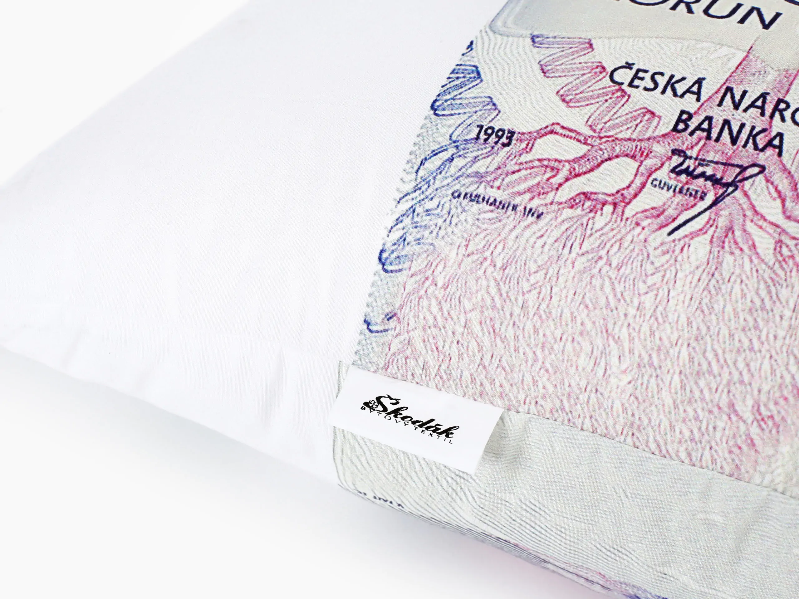 Polštář 3D bankovka 1000 Kč značky Škodák