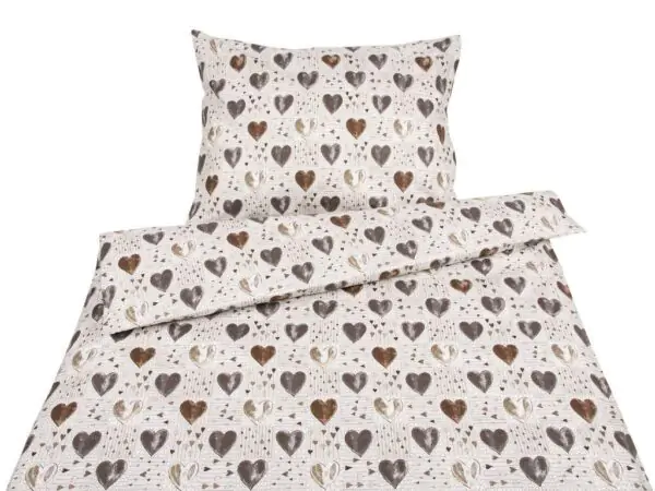 Bavlněné povlečení hnědá srdce značky Škodák