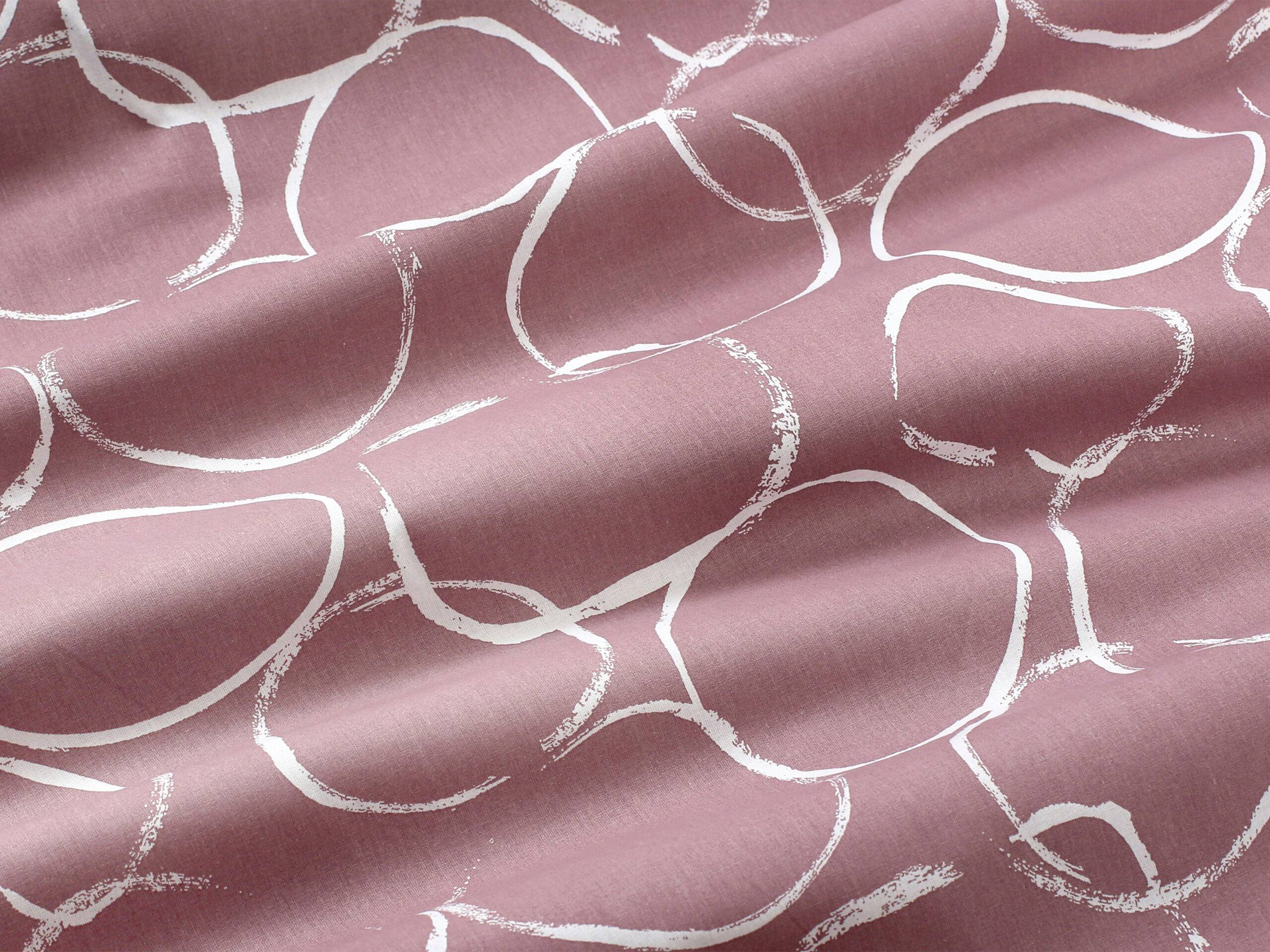 Bavlněná látka bílá kola na vínové metráž značky Škodák.