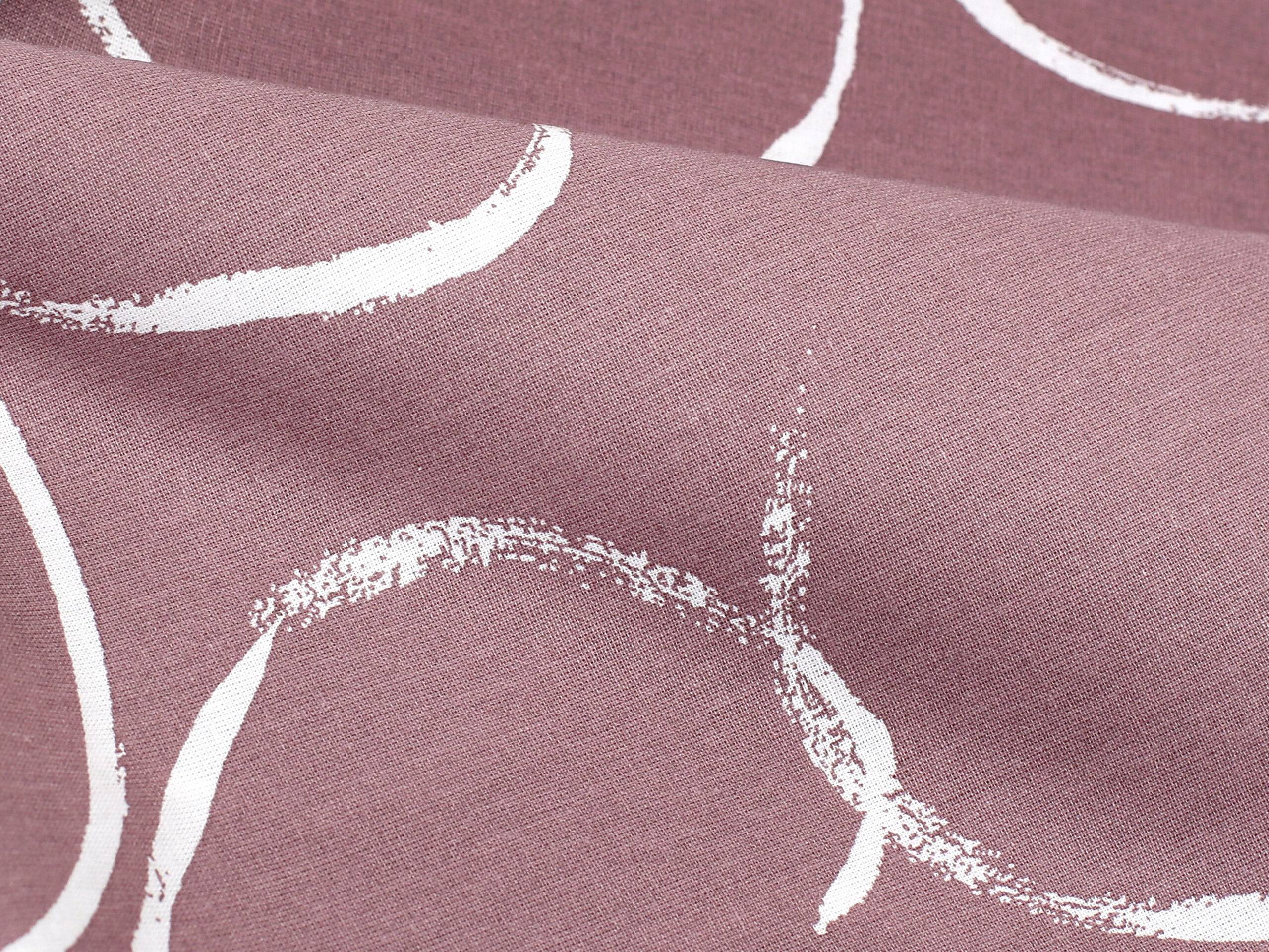 Bavlněná látka bílá kola na vínové metráž značky Škodák.