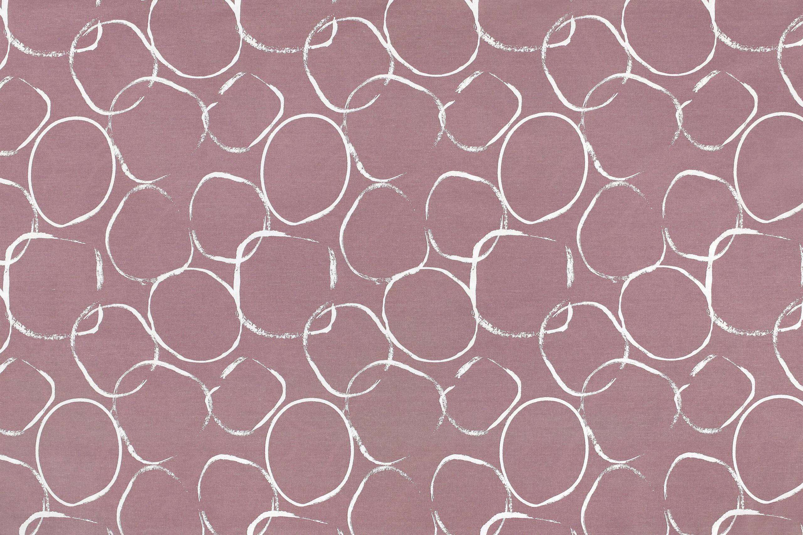 Bavlněná látka bílá kola na vínové metráž značky Škodák.