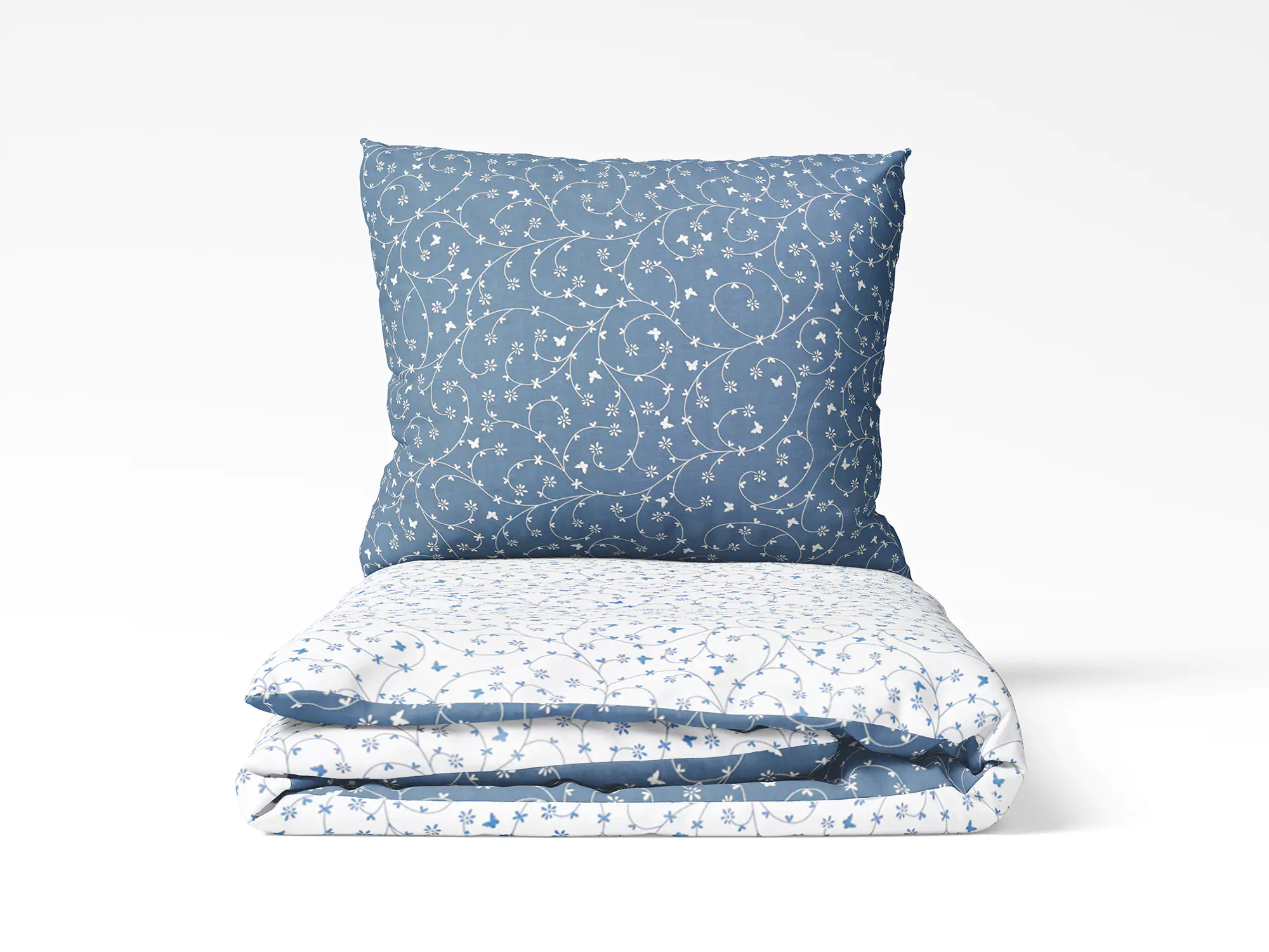 Bavlněné povlečení modří a bílí motýlci značky Škodák