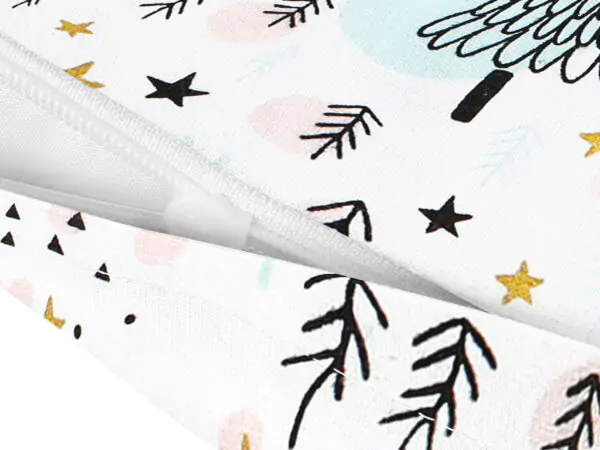 Flanelový povlak na polštář modré a růžové stromky značky Škodák