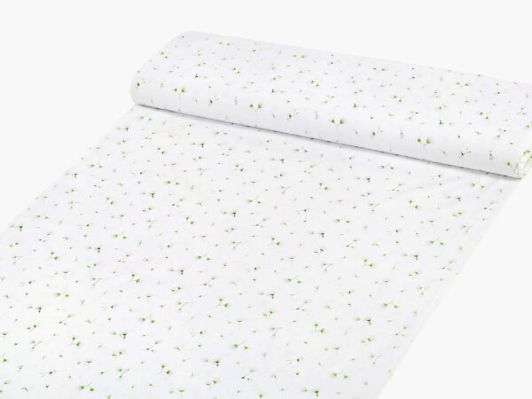 Bavlněná látka drobné kvítky na bílé metráž značky Škodák