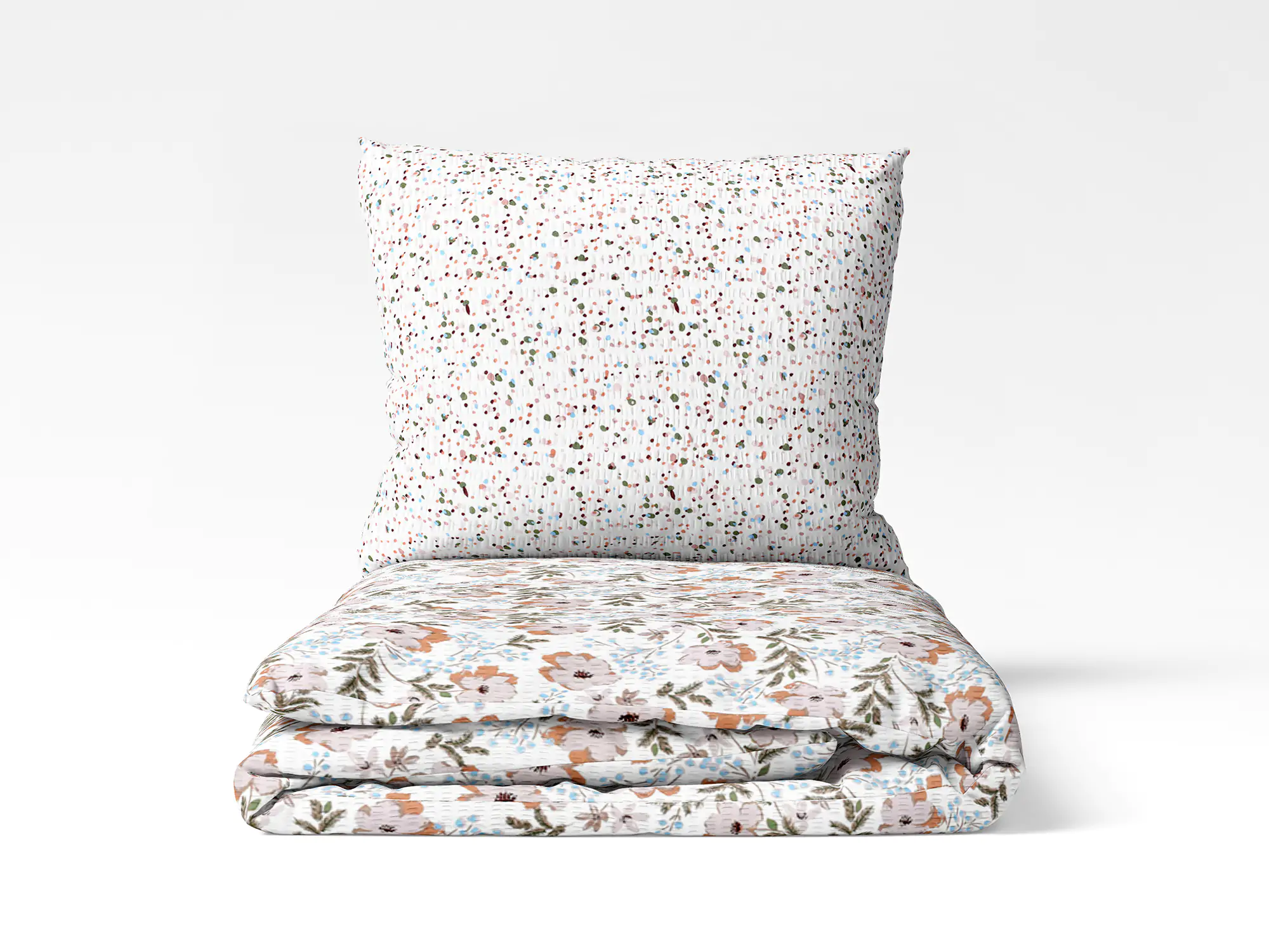 Krepové povlečení hnědé květy/ zrní značky Škodák