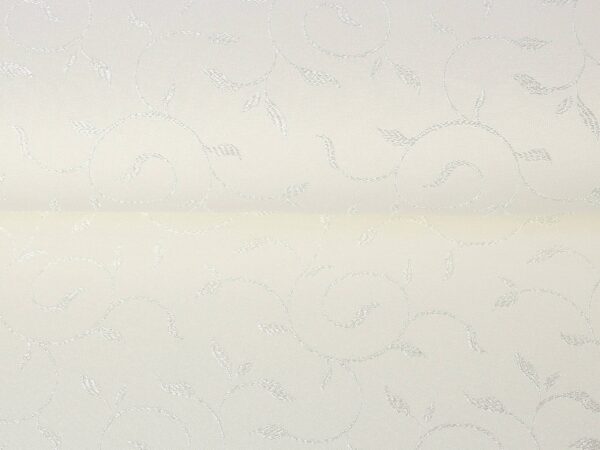 Jednobarevný TEFLON ornamenty smetanová metráž Škodák