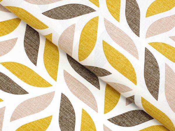 Bavlněná látka podzimní vintage listy metráž značky Škodák.