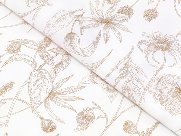 Bavlněná látka režné kvítí značky Škodák