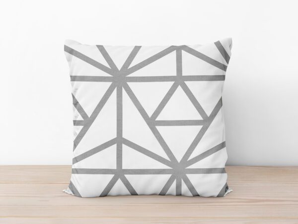 Bavlněný povlak na polštář šedé geometrické tvary značky Škodák